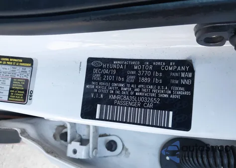 2020 Hyundai Venue Sel from USA, damaged, VIN KMHRC8A35LU032652